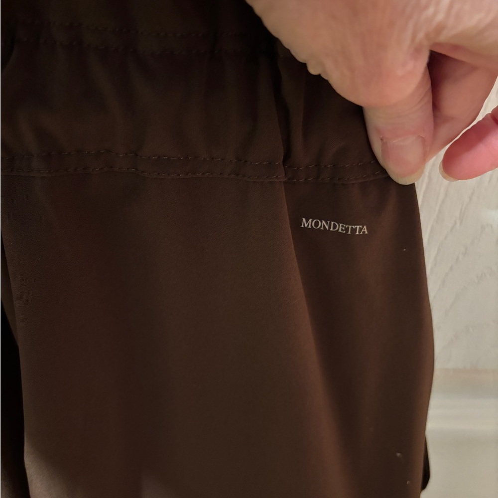 Mondetta Chocolate Brown Sleeveless Jumpsuit with Corded Ankles and Tie Waist XS - Picture 8 of 16